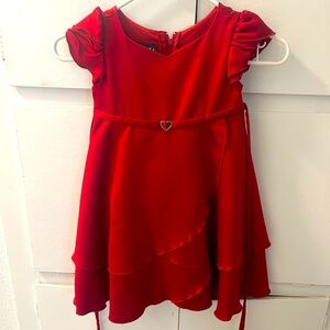 Biscotti Collezioni for little ladies Red party dress.  Size 4 toddler girls.